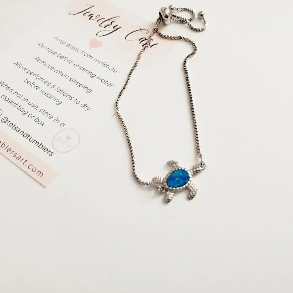 Sea Turtle Bracelet, Nautical Jewelry